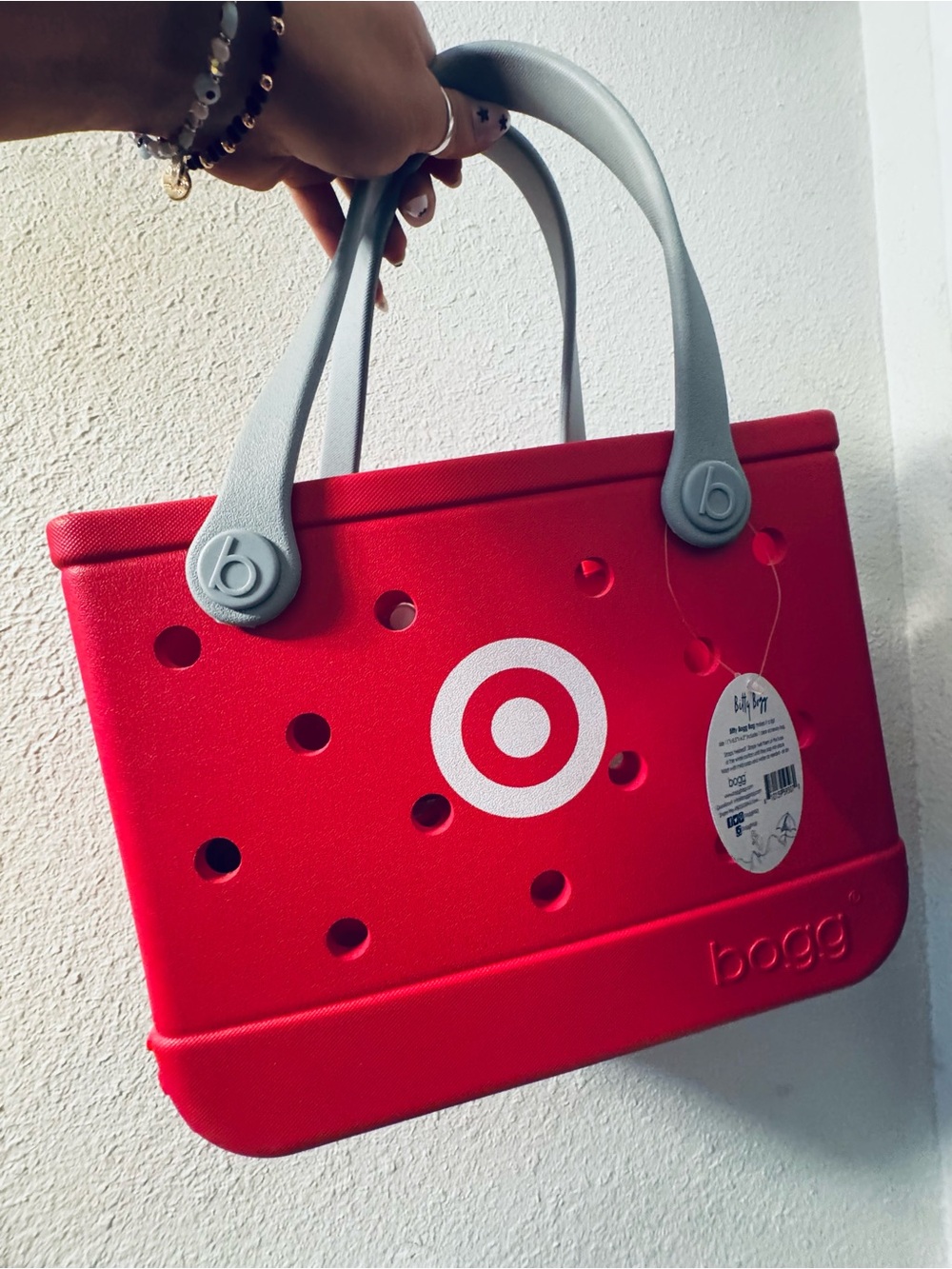 Bogg Red Tote Bag with Gray Handles - Target Edition